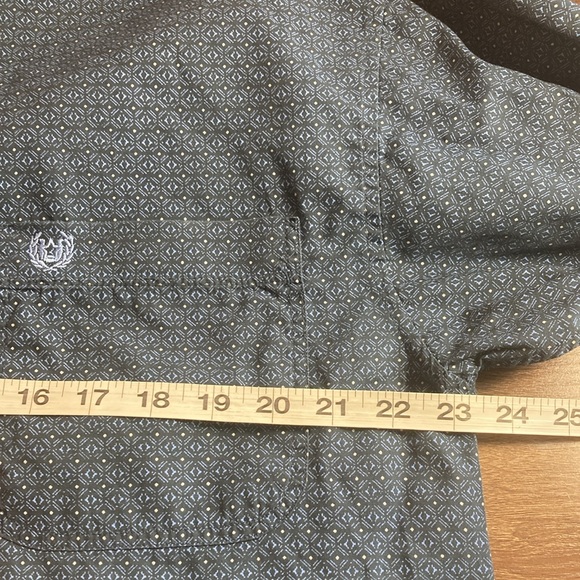 Mens EUC Pan Handle Medium Blue Western Button Down Shirt - Picture 4 of 7